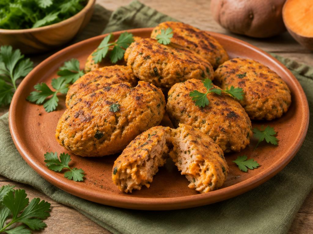 Bolinho de Batata-Doce com Atum