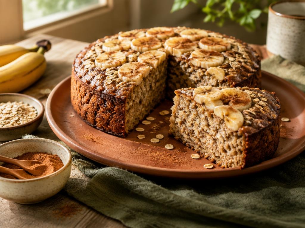Bolo de Banana com Aveia