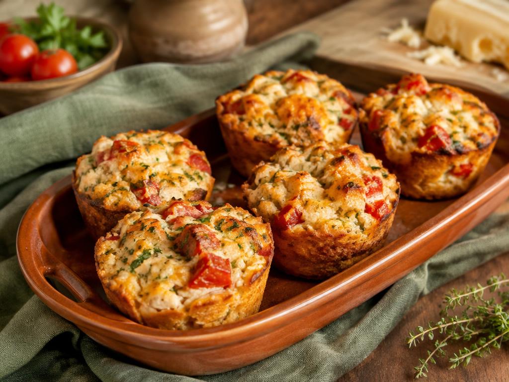 Muffin Salgado de Frango e Queijo